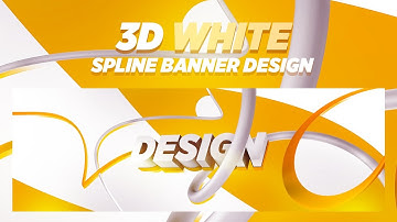 Photoshop/C4D Tutorial: 3D White Spline Banner Design