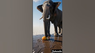 The elephant saved the mango tree from drying up by watering it 😭 #ai #tree #save #water