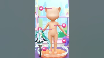 #Hatsune Miku makeover by my talking angela angela 2💗✨💙#hatsunemiku #cosplay #shorts