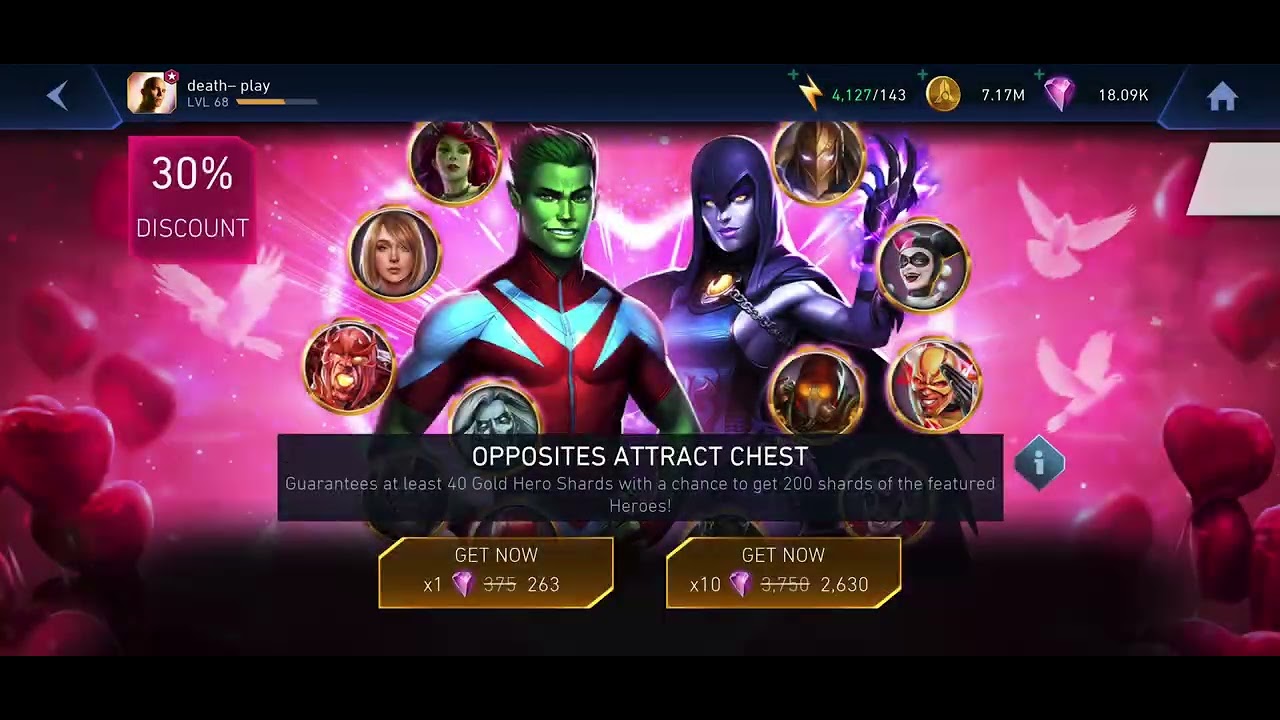 Valentines day sale Chest opening INJ 2 Mobile. #injustice2mobile 