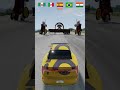 4 Countries Flags vs Cars 🚗💥 | Who Will Win?