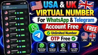 Free USA Numbers for Whatsapp || Get FREE Virtual Phone NUMBER for Whatsapp ||Temp Number Free Otp! screenshot 1