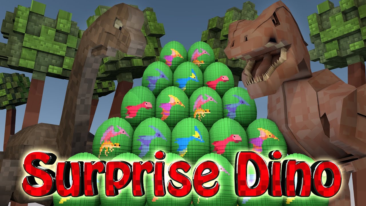 Minecraft  SURPRISE EGGS CHALLENGE - Dinosaurs Mod 