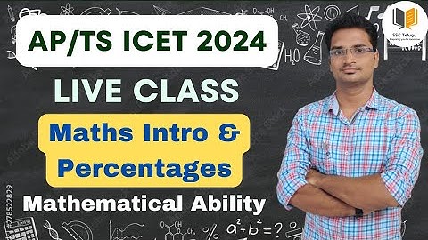 Class - 11 | Maths Introduction & Percentages Practice- Mathematical Ability Live | TS/AP ICET 2024
