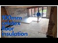 Insulating concrete floor- 100mm insulation boards