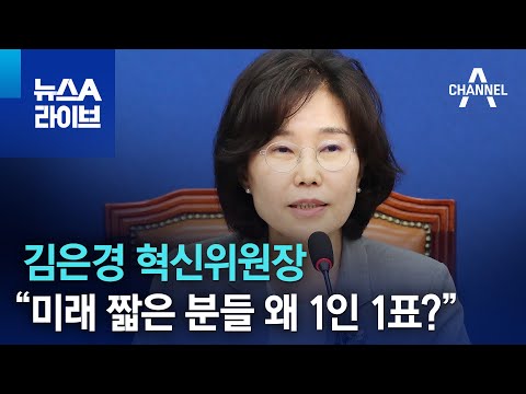 김은경 “미래 짧은 분들 왜 1인 1표?”…與 “어르신 폄하” 비판 | 뉴스A 라이브