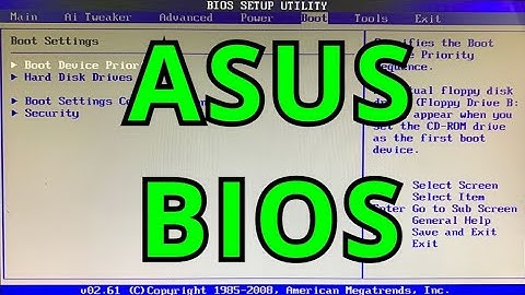 Hướng dẫn vào bios asus