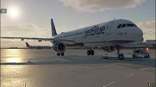 jetBlue Toliss A321 with IAE V2533 engines departing KLAS