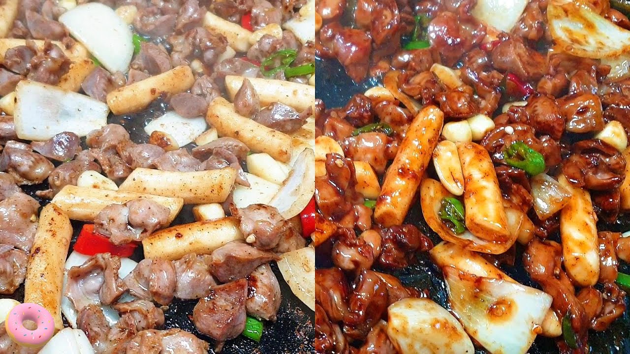 Half & Half Chicken Gizzards Korea street food YouTube