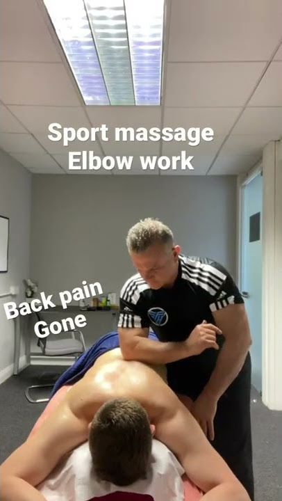 Deep tissue sport massage for back pain relief “ elbow technique”