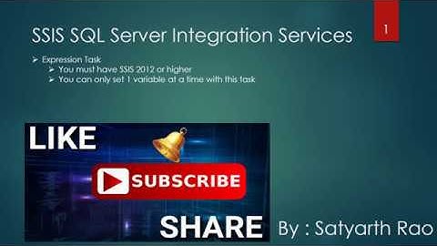 48 SSIS Expression Task | SQL Server Integration Services