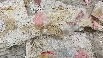 Gorgeous lace snippet roll #embellishments #junkjournalephemera #junkjournalideas