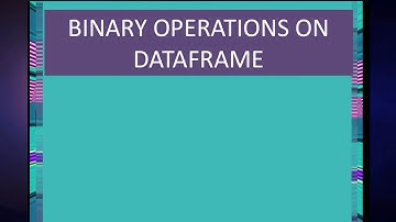 binary operations on data frame