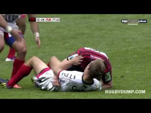 Jonny Wilkinson drop goal beat Owen Farrell charge down