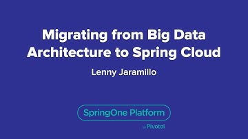 Migrating from Big Data Architecture to Spring Cloud