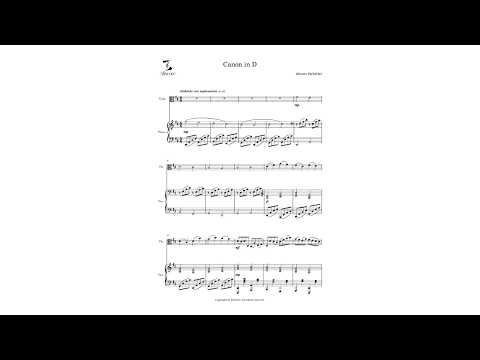 Canon in D for Viola & Piano | Full Score & Parts - Pachelbel