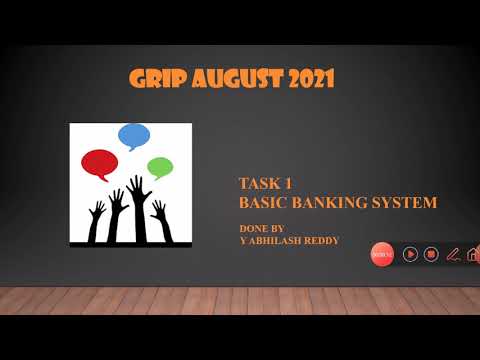 BASIC BANKING SYSTEM | GRIP | THE SPARKS FOUNDATION
