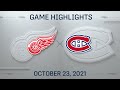 NHL Highlights | Red Wings vs. Canadiens - Oct. 23, 2021