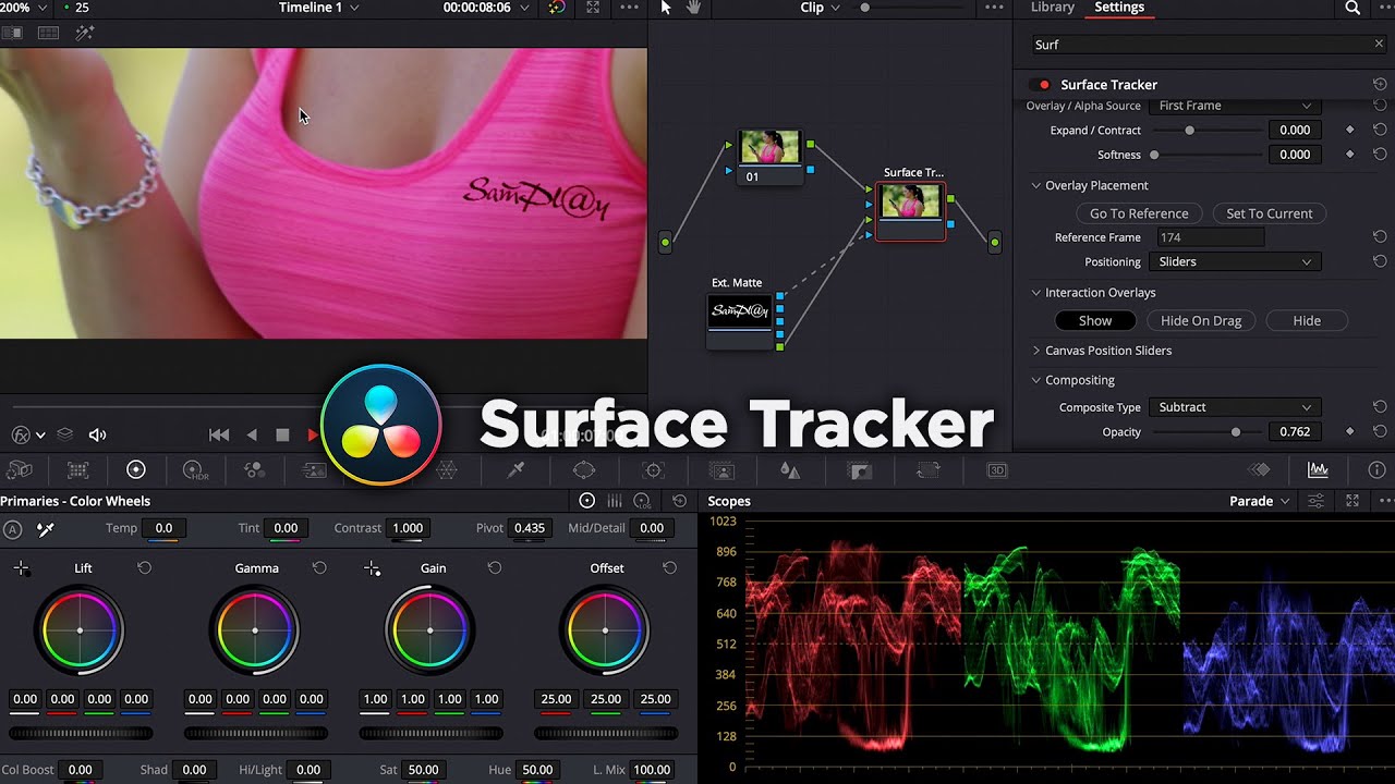 Surface Tracker DaVinci Resolve 18 beta Tutorial YouTube