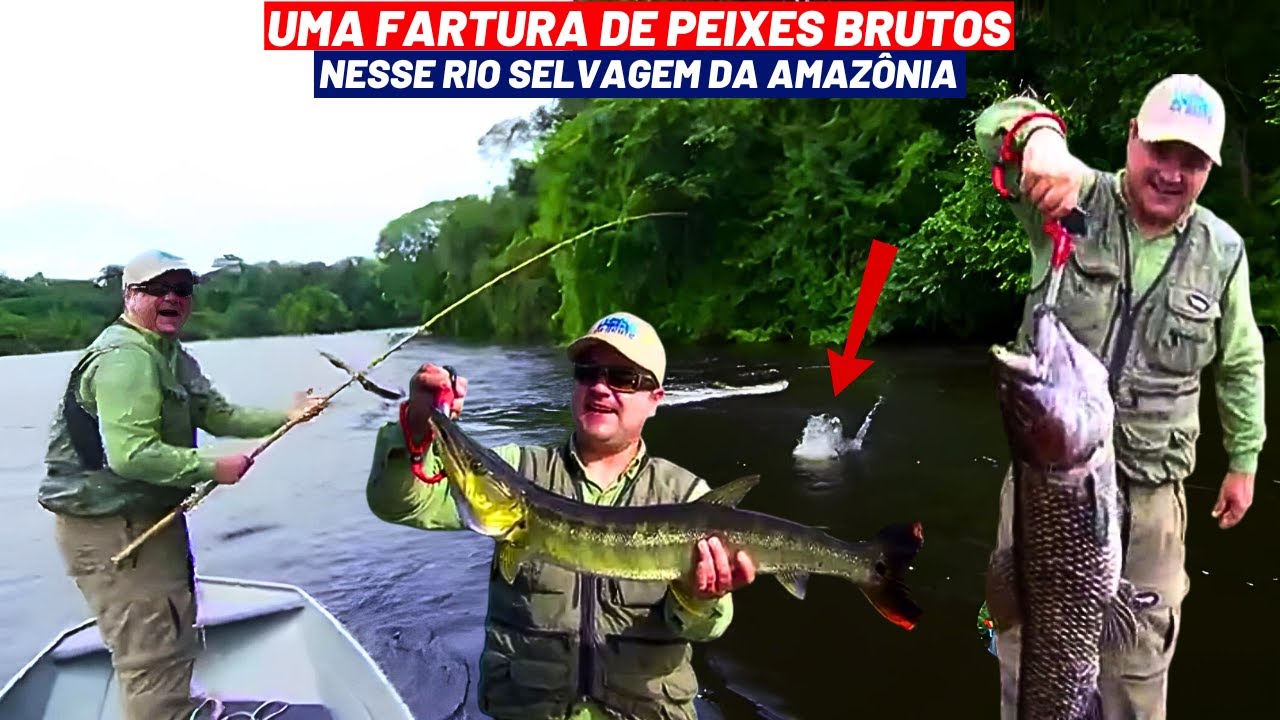 NÃO TEM TEMPO RUIM NESSE RIO SELVAGEM, É UMA FARTURA DE PEIXES BRUTOS BRIGANDO NA PESCARIA