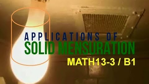 Application of Solid Mensuration: Solving a Cylinder