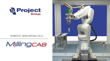 New deburring cell "MillingCAB", compact robotic solution developed by Project Group.