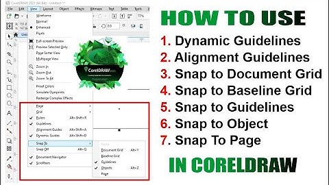 How to Use Snaps in CorelDraw - Snap to Object, Snap to Baseline, Snap to Page