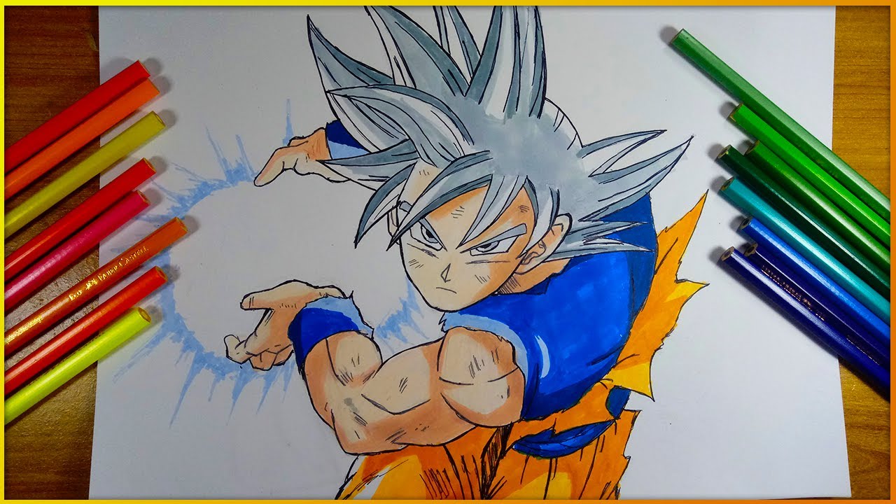 COMO DESENHAR O GOKU SUPER SAYAJIN 2 KAMEHAMEHA 