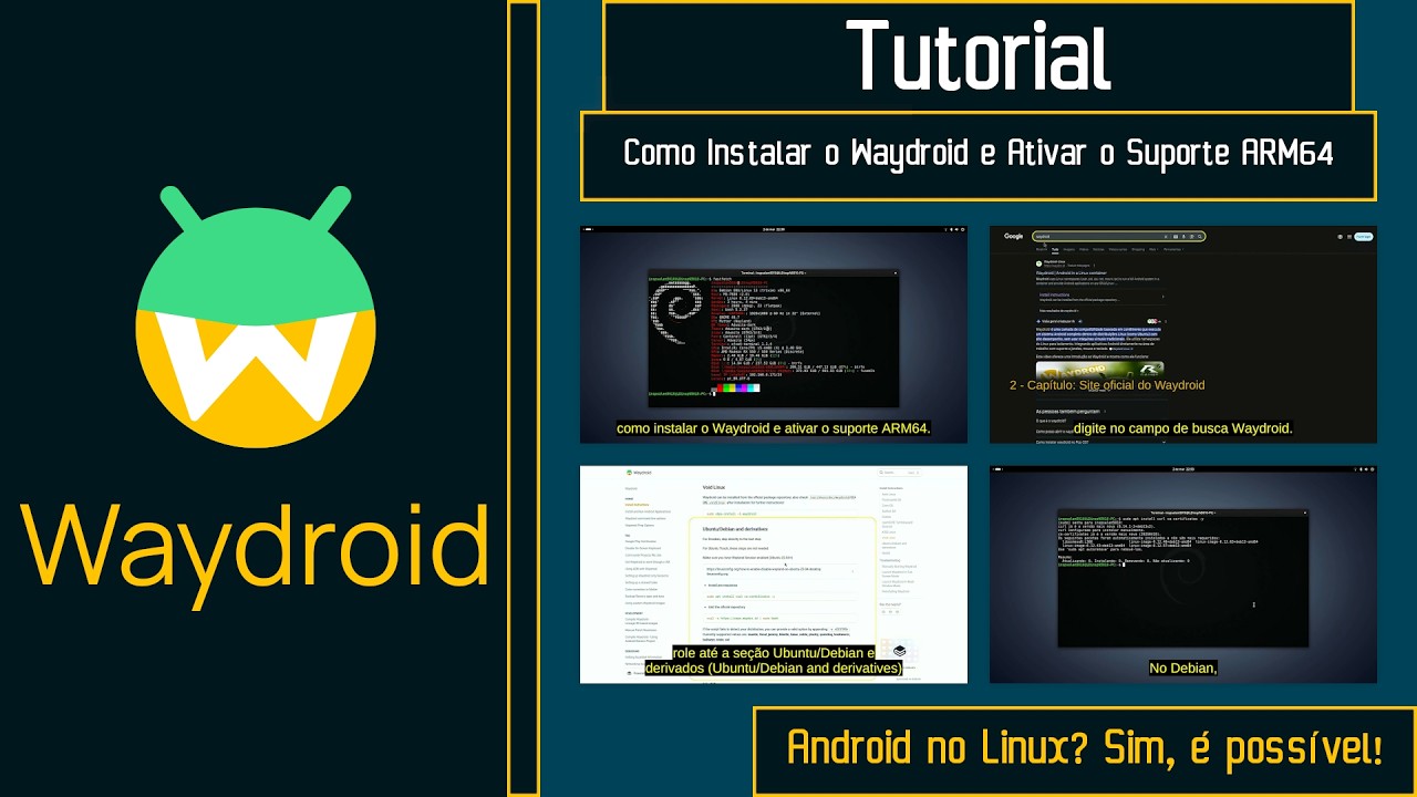 TUTORIAL - Como Instalar o Waydroid e Ativar o Suporte ARM64 #waydroid ...
