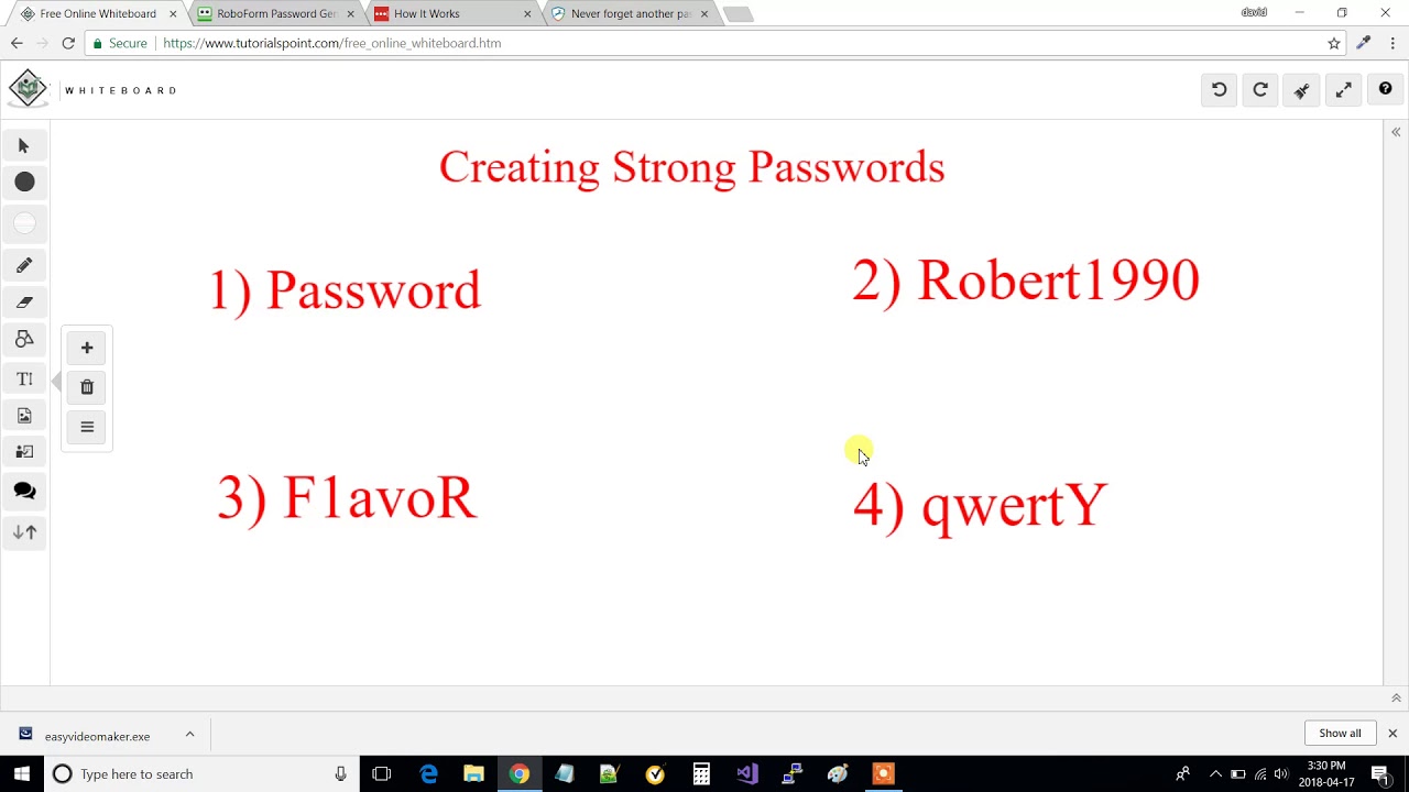 Creating a strong password - YouTube