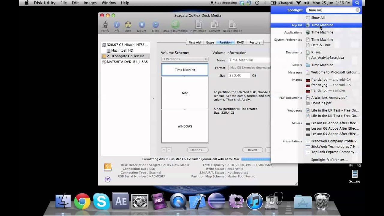 partition a external drive for both mac and windows