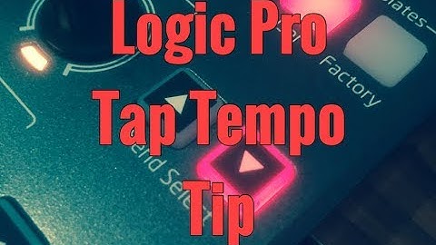 Logic Pro Tricks: Tap Tempo