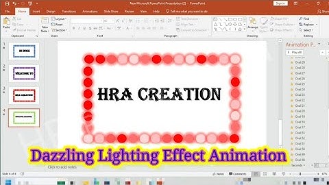 How to Dazzling Lighting Effect Animation in PowerPoint | PowerPoint Lighting animation video