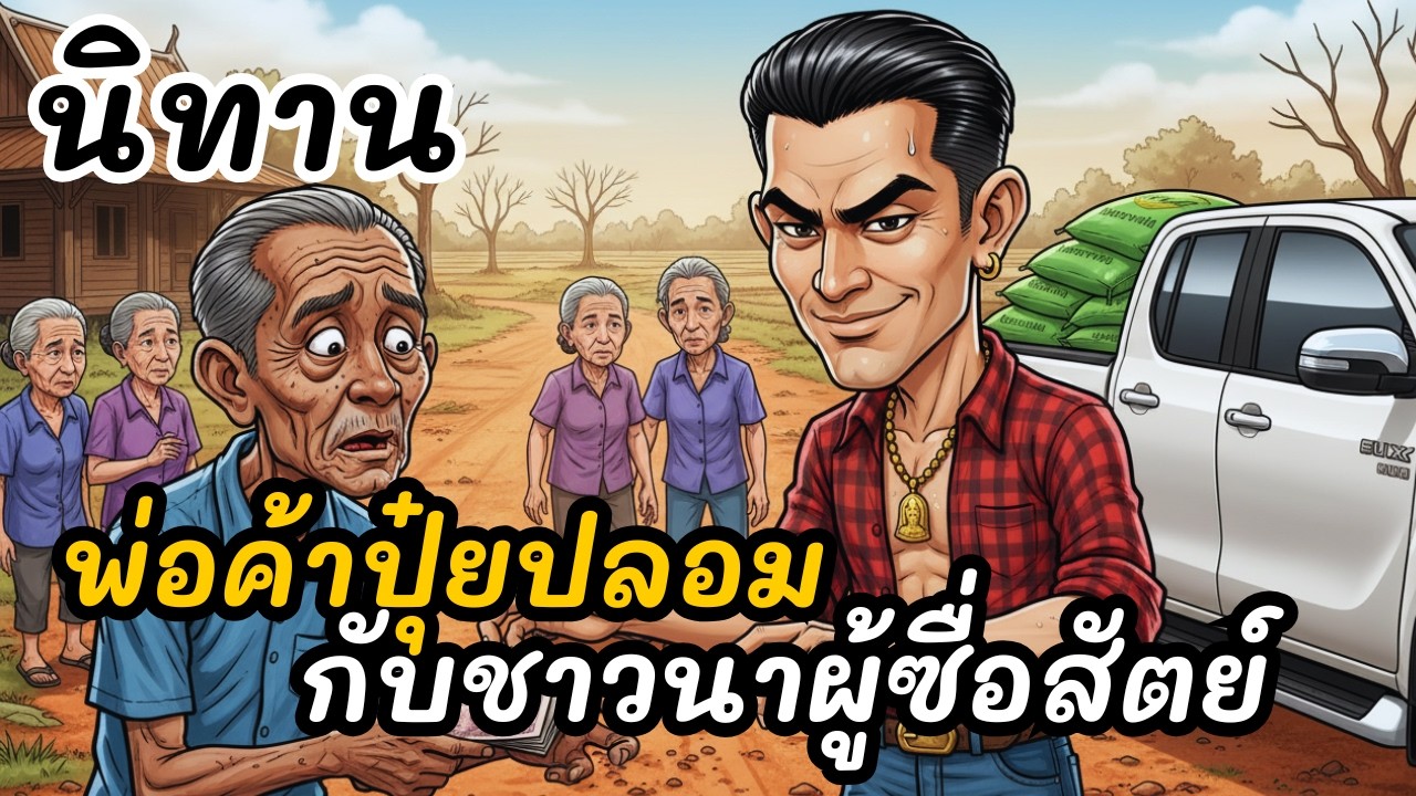 นิทาน พ่อค้าปุ๋ยปลอมกับชาวนาผู้ซื่อสัตย์ |  #นิทานพื้นบ้าน #นิทานสอนใจ