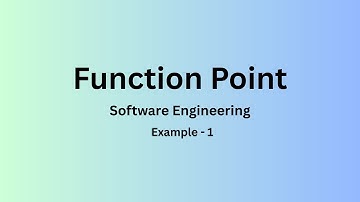 Function Point Numerical Example - 1 | Software Engineering