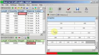 Real Cut 1D 9 - Load from Excel, Copy-Paste from Excel