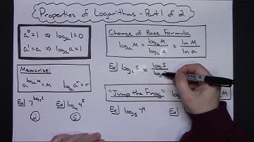 Properties of Logarithms - Part 1 of 2