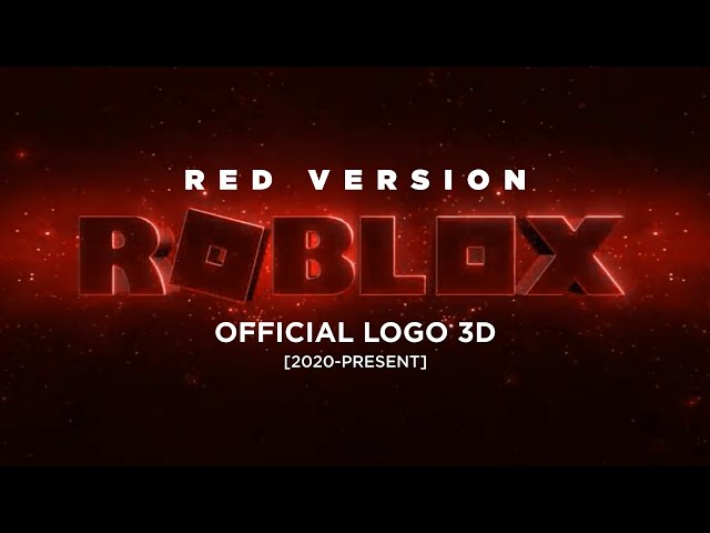 HD Roblox 3D Red Text Logo PNG