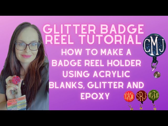 How to make a glitter badge reel part 2, How to mix glitter, glitter,  epoxy, name badge reel how to 