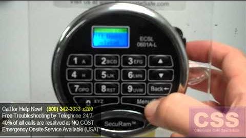 SecuRam ECSL-0601A-L02 Keypad (SR2) Deleting All Users
