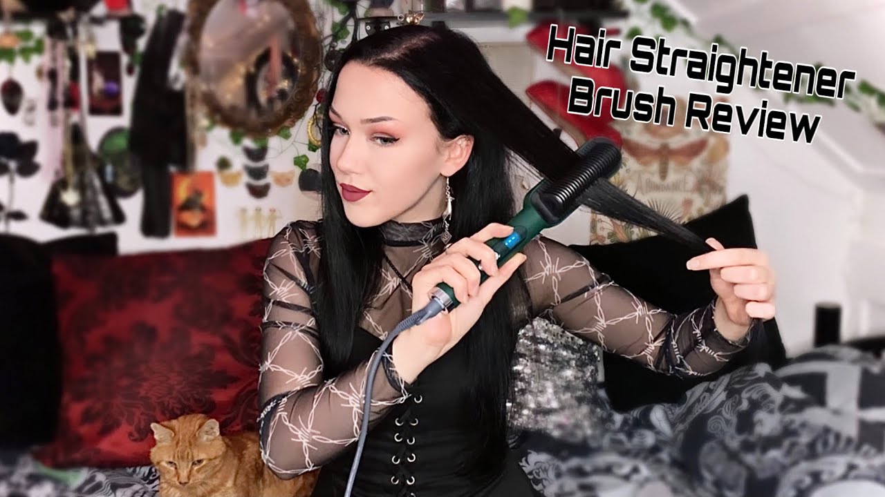 Hair Straightener Brush Review on Thin/Fine Wavy Hair VKK Collab