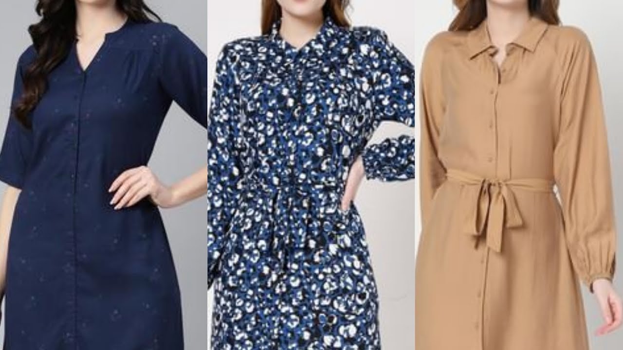 stylish shirt dress designs ️ YouTube