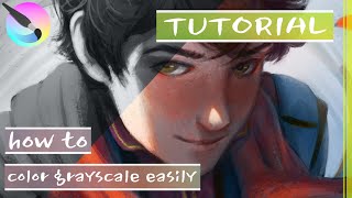 TUTORIAL | ~~ how to color grayscale using atmospheric color method ~~ | Krita