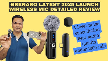 Latest Launch : Best wireless microphone under 1000 | Grenaro wireless mic for youtube 2025 model
