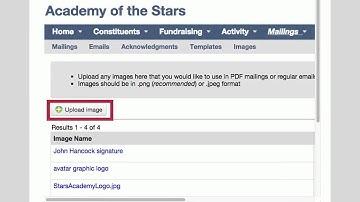 Add images to mailings and emails in LGL
