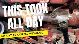 My Day As A Diesel Mechanic (Cummins Exhaust Manifold Replacement)