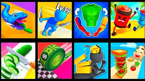 Solo leveling,Mashup Hero,battery Run, Perfect Slice, Brick Builder,Snack Race,Tiny Run,Sandwich Run