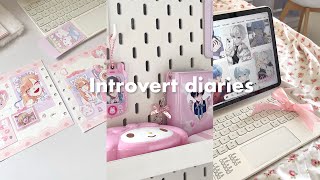 introvert diaries cozy days at home, anime recs, good food, journaling, haul | aesthetic vlog