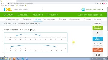 Add integers using number lines (L95) | IXL skill | Sir Abid Kazmi | QBHS