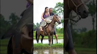 Gentle Horse Allows Climbing and Sliding || ViralHog